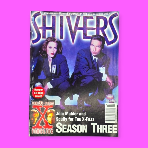 Shivers Magazine Other - Vintage 1995 Shivers Magazine X-Files Season Three Issue